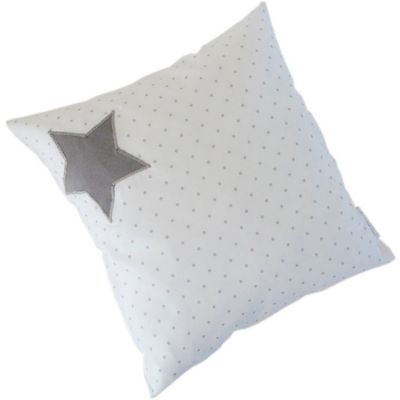 Coussin carré Pois gris argent (23 x 23 cm) Le petit rien