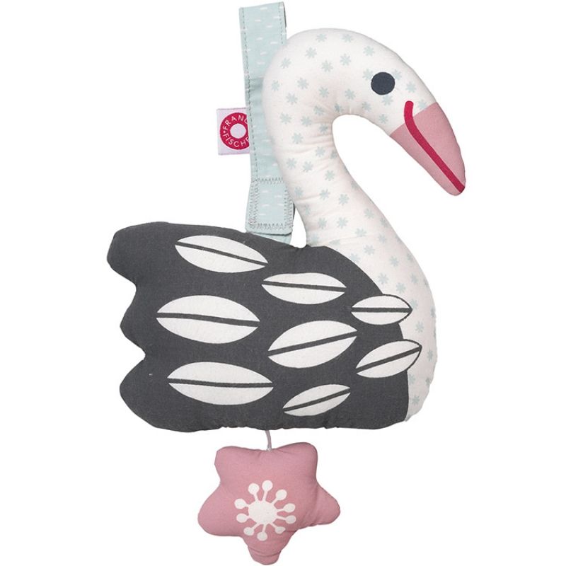 Jouet musical à suspendre en coton bio Else blanc (23 cm) Franck & Fischer