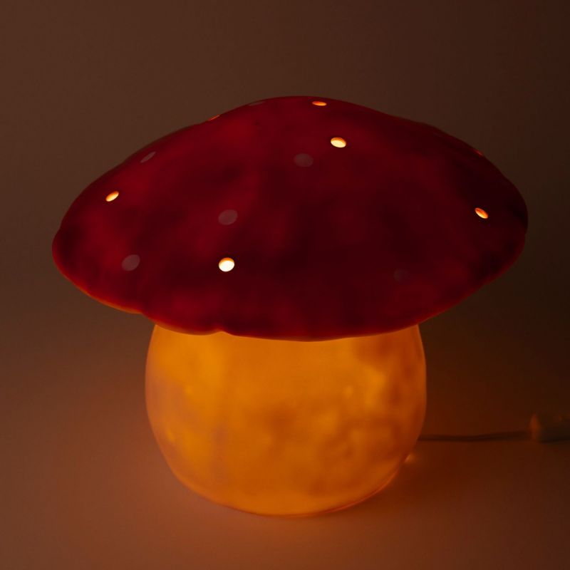 Grande lampe veilleuse champignon Brique Rouge Egmont Toys Ambiance 2