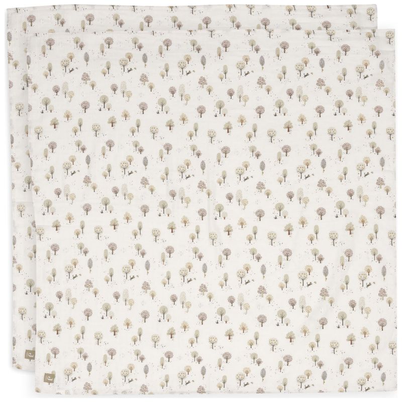Lot de 2 maxi-langes en coton Tiny Park (115 x 115 cm) Jollein Produit 1