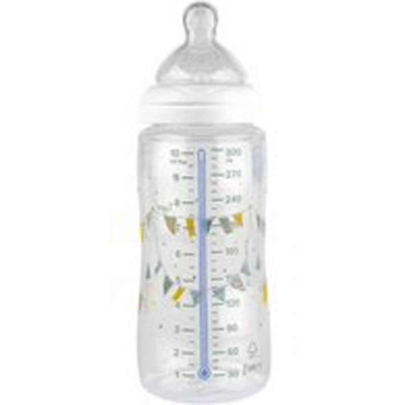 Biberon à col large Transition + avec alerte de température (300 ml) Tigex