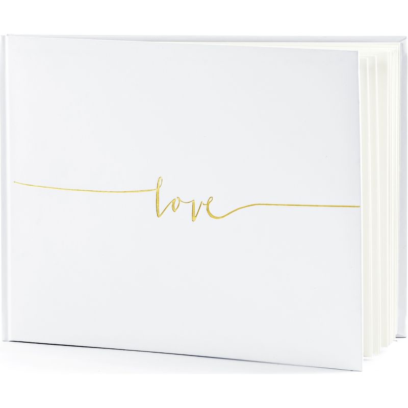 Livre d'or Love blanc et doré Party Deco Produit 1 grande taille