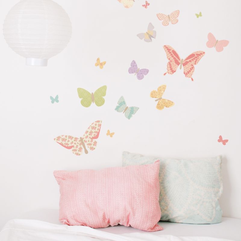 Sticker Papillon fleuris Butterflies (petit modèle) Love Maé