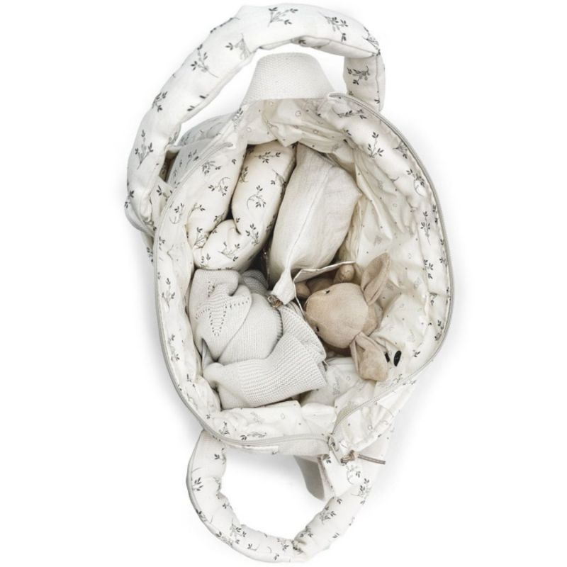 Sac à poussette Sophie Olive Bloom Canvas Babyshower Produit ouvert 3