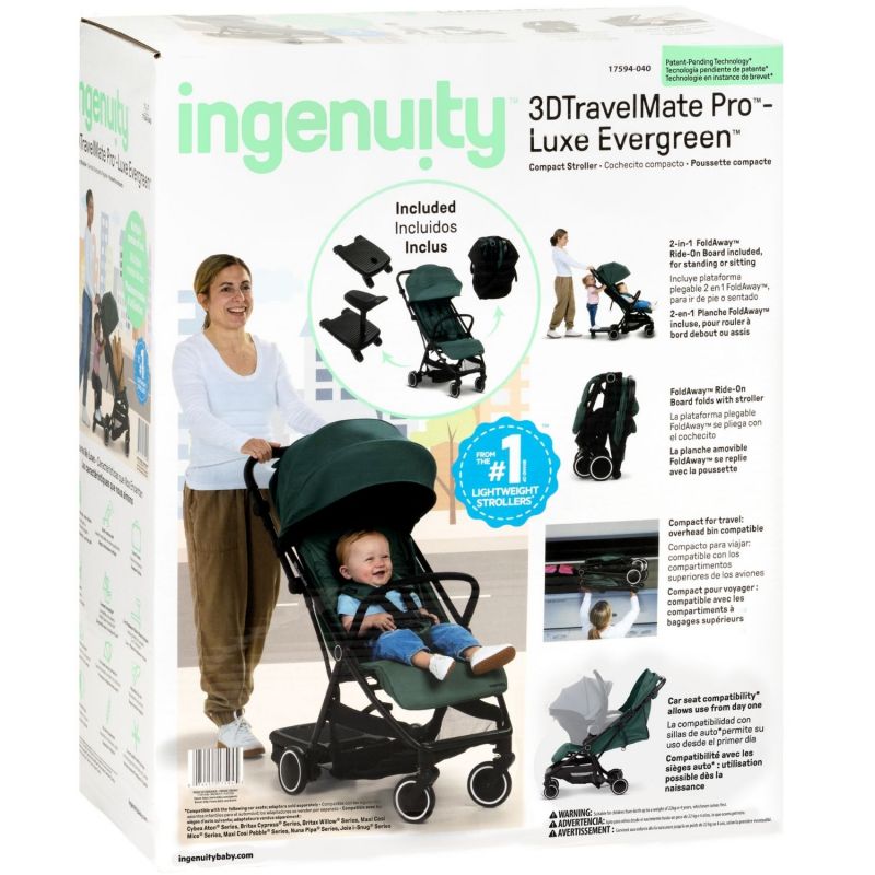 Poussette 2 en 1 3D Travel Mate Luxe Evergreen Kids2 Packaging 9