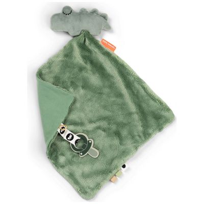 Doudou plat Croco Vert