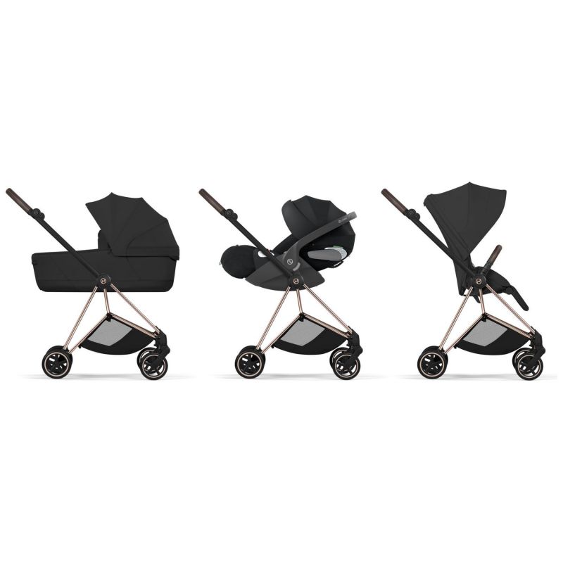 Duo MIOS 2026 Poussette citadine avec nacelle pliable et Châssis Rose Gold Sepia Black Cybex Produit 4