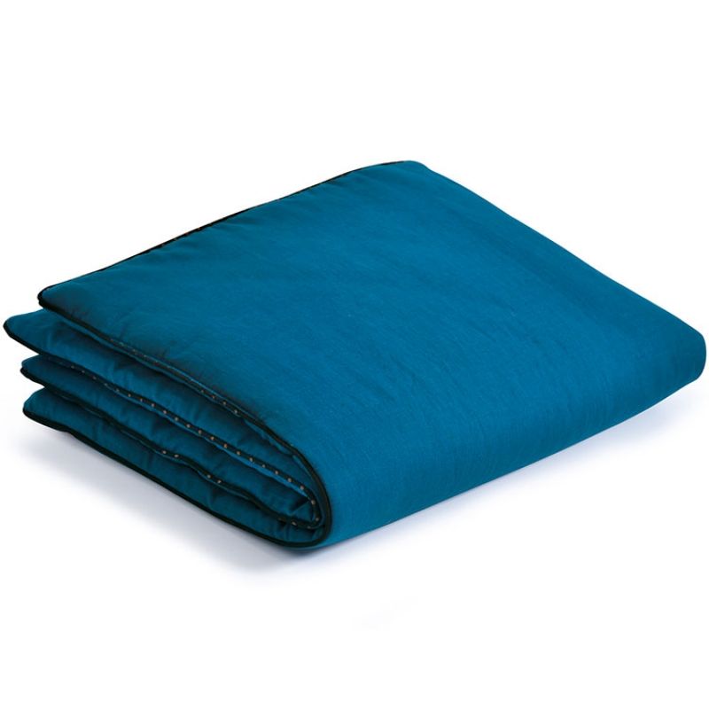 Couverture bleue Les Moustaches (90 x 70 cm) Moulin Roty