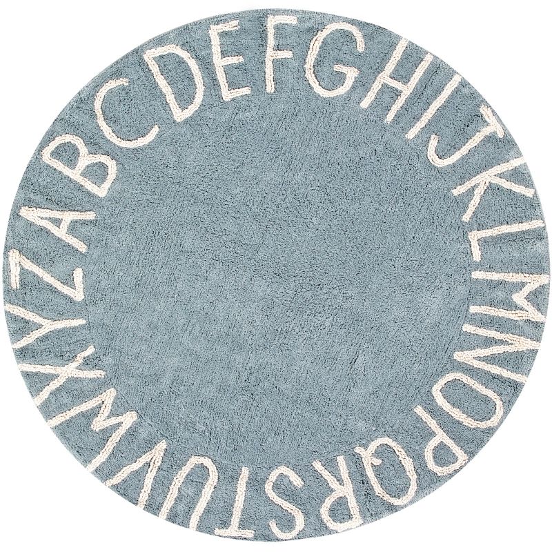 Tapis lavable rond ABC vintage bleu (150 cm) Lorena Canals Produit 1 grande taille