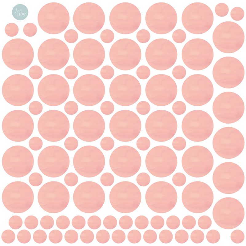 Sticker jolis pois Polkadots rose (modèle intermédiaire) Love Maé