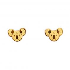 Boucles d'oreilles Koala (Plaqué or 18 carats) - Mava