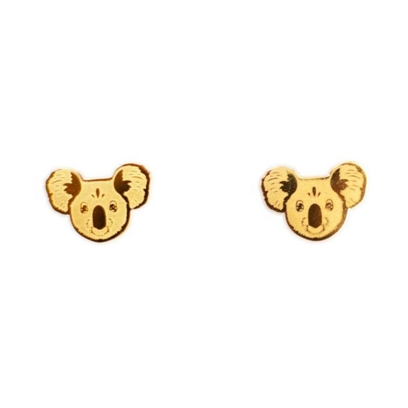 Boucles d'oreilles Koala (Plaqué or 18 carats) Mava Produit 1