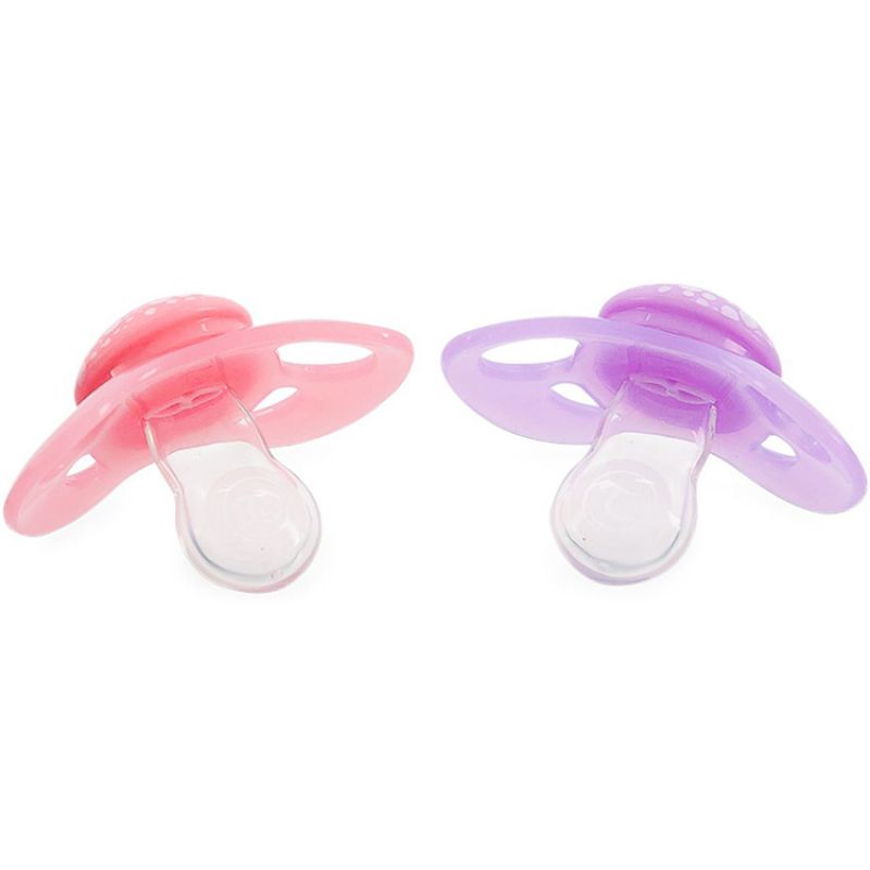 Lot de 2 sucettes orthodontiques violet et rose pastel (6 mois et +) Twistshake