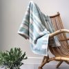 Serviette de plage rayée Lagon personnalisable (70 x 140 cm) L'oiseau bateau Ambiance 2
