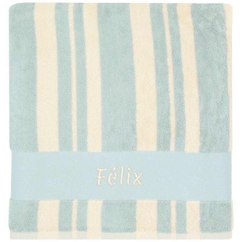 Serviette de plage rayée Lagon personnalisable (70 x 140 cm) L'oiseau bateau Produit 3