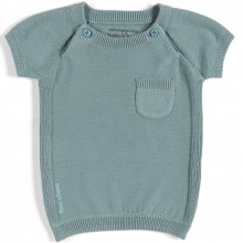 Pull manches courtes gris vert (6 mois : 68 cm)  par Baby's Only