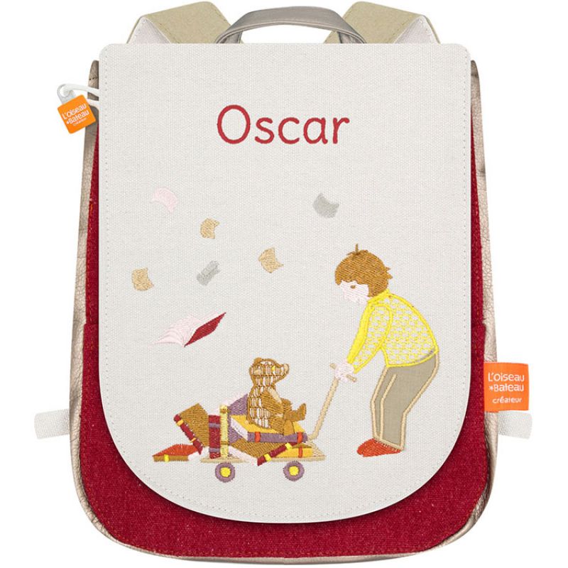 Sac à dos Le garçon et l'ours (personnalisable) L'oiseau bateau