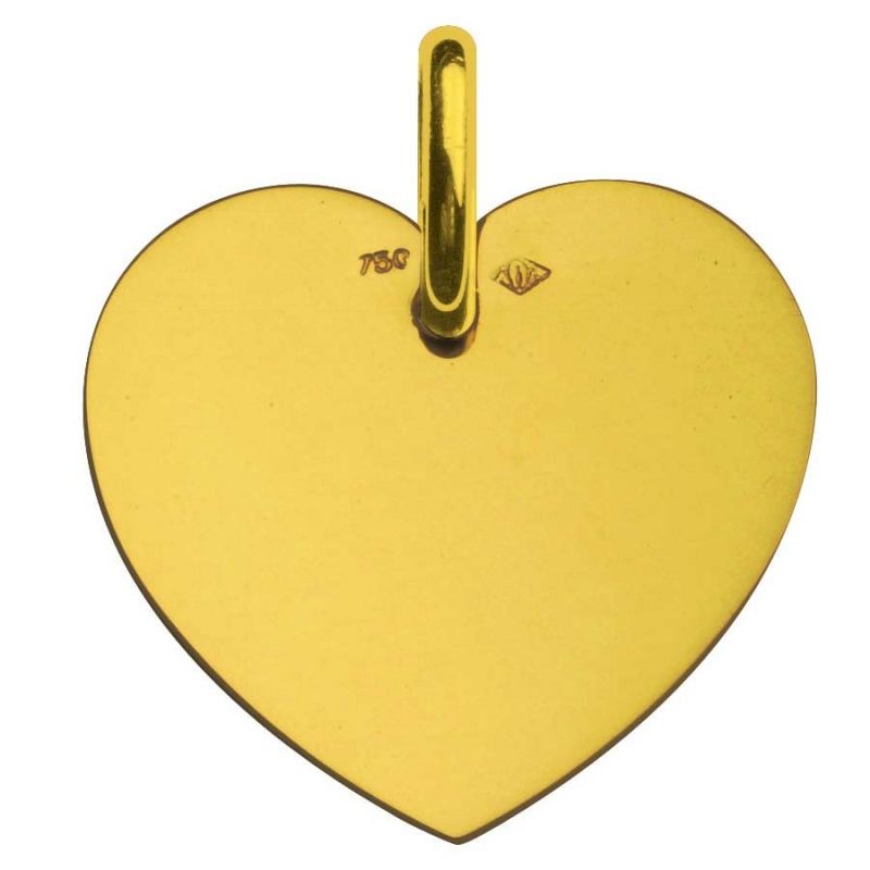 Pendentif coeur uni (or jaune)  Maison Augis