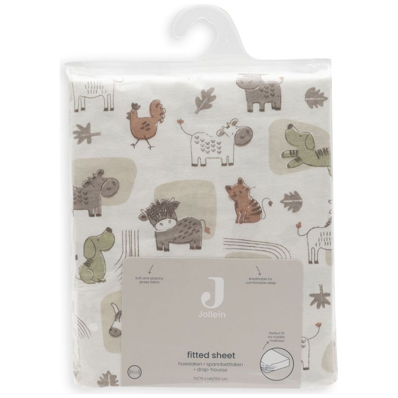 Drap housse en jersey Barn Buddies (70 x 140 cm) Jollein Packaging 4