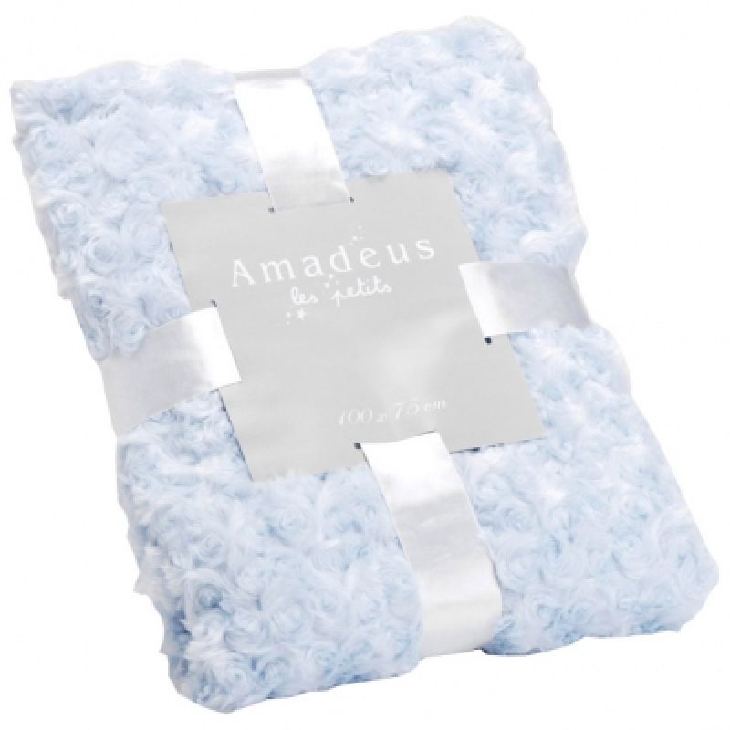 Plaid petites rose bleu ciel (100 x 75 cm) Amadeus Les Petits
