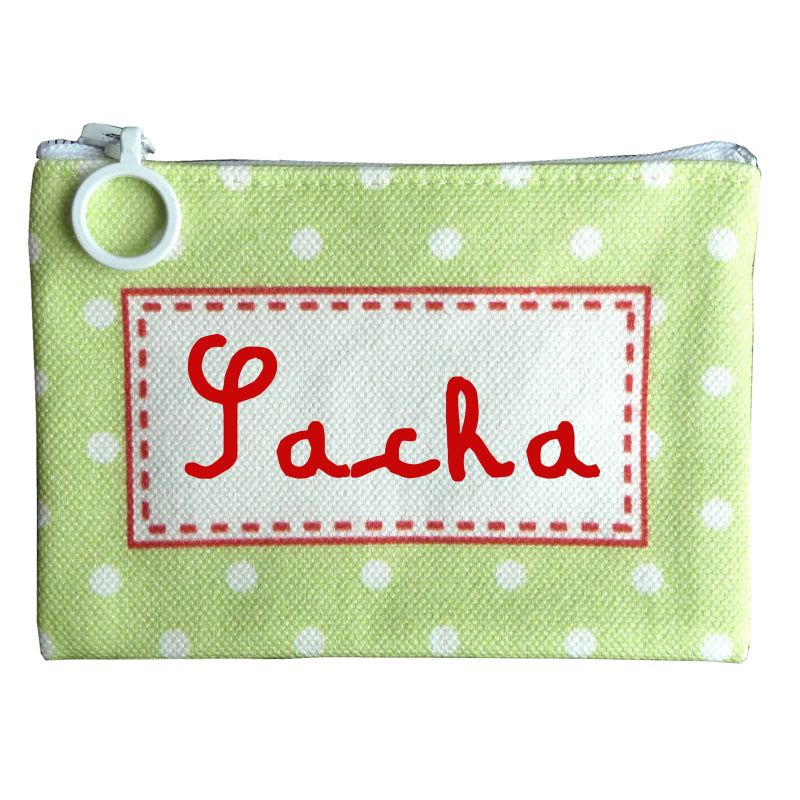 Porte-monnaie vert (personnalisable) Les Griottes