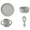 Coffret repas en silicone Vivi Vehicles dove blue mix - Liewood