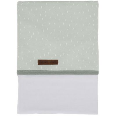 Drap de lit bébé Mint sprinkles (110 x 140 cm) Little Dutch