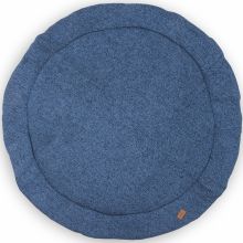 Tapis de jeu rond Stonewashed knit bleu (110  cm)  par Jollein