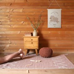 Tapis rectangulaire Mallorca Rose Argile (100 x 150 cm)