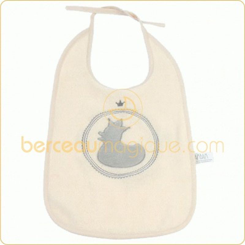 Bavoir canard royal ivoire BAMBAM
