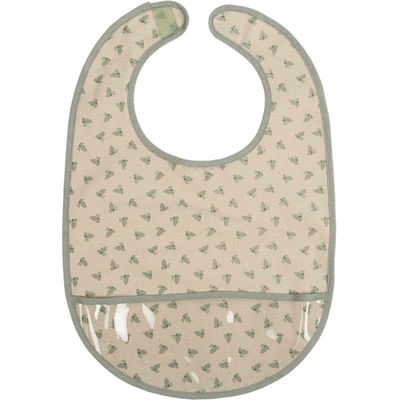 Bavoir à poche en coton Les lapins Maison Petit Jour