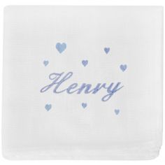 Lange coeur bleu pastel personnalisable (70 x 70 cm) - ANVIE