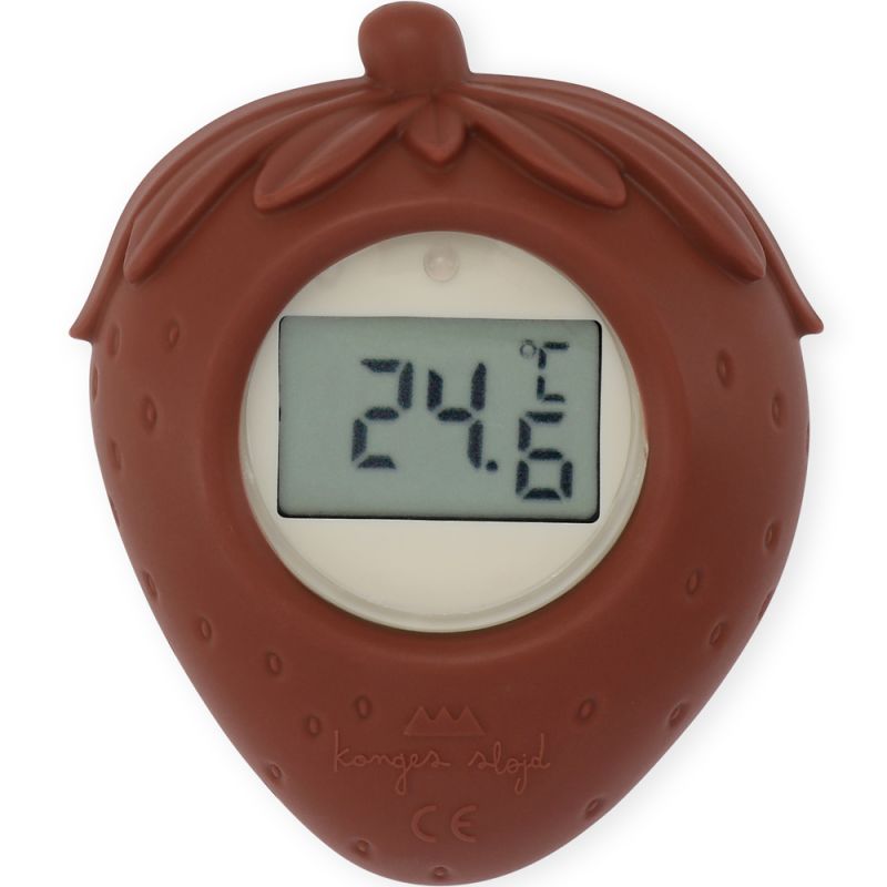 Thermomètre de bain en silicone fraise Konges Slojd