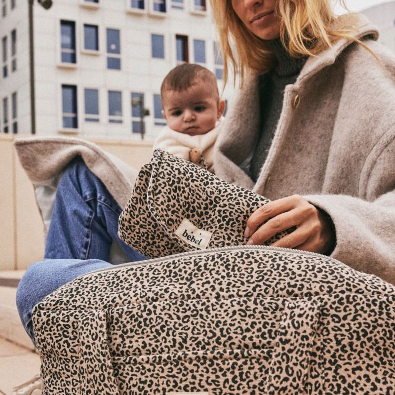 Sac à langer 24-48h Léopard beige BEBEL Ambiance 7