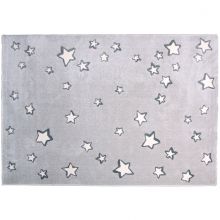 Tapis enfant Sweet dream gris étoiles blanches (120 x 170 cm)  par Nattiot