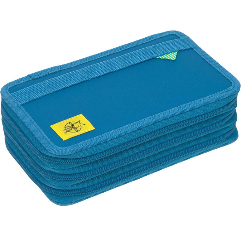 Trousse triple Spacy Unique bleue Lässig