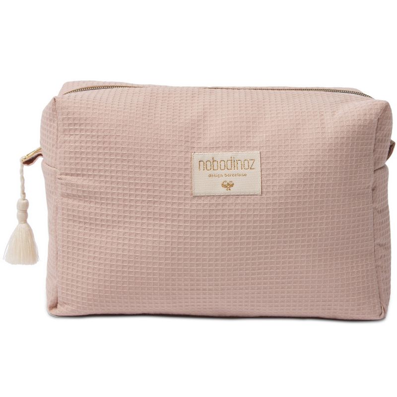 Trousse de toilette rose Diva Nid d'abeille Misty pink Nobodinoz