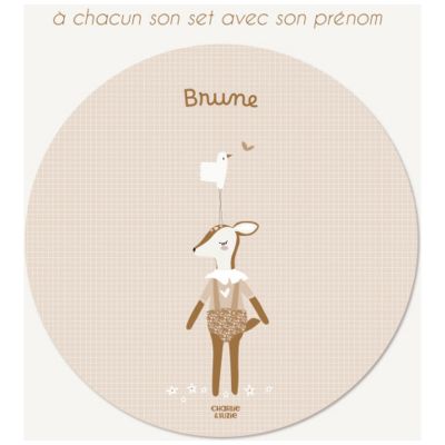 Set de table Faon personnalisable Charlie et Suzie