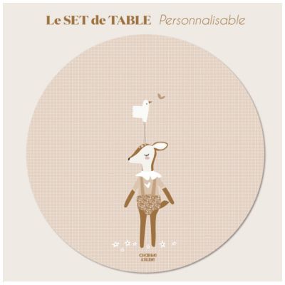 Set de table Faon personnalisable