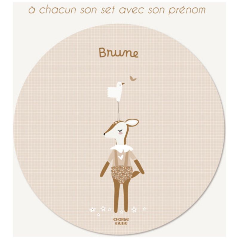Set de table Faon personnalisable Charlie et Suzie Ambiance 1