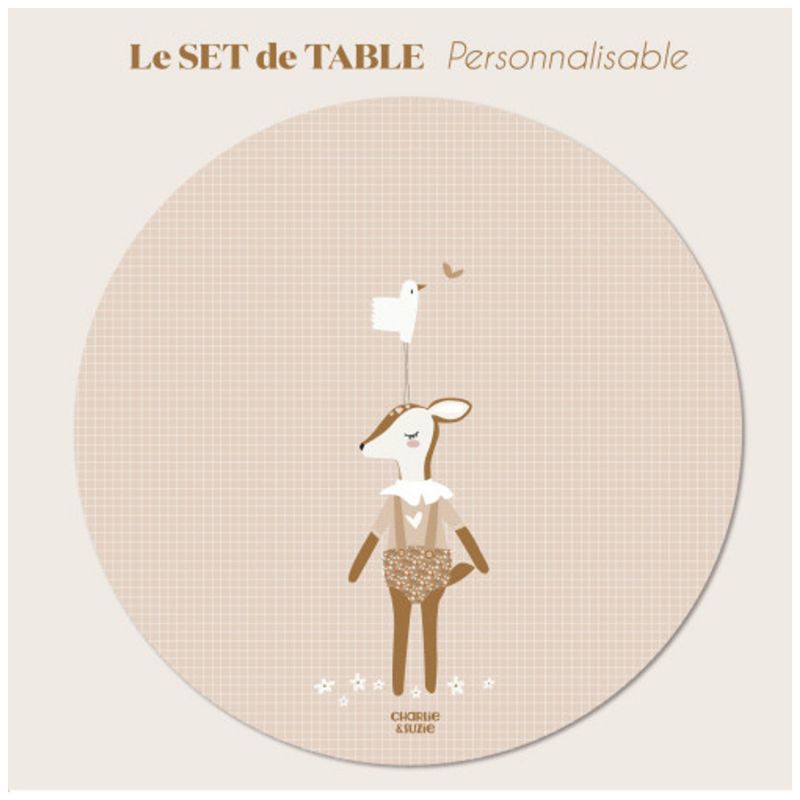 Set de table Faon personnalisable Charlie et Suzie Ambiance 2