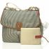 Sac à langer maman Satchel rayé bleu - Babymel Sac à langer maman Satchel rayé bleu - Babymel