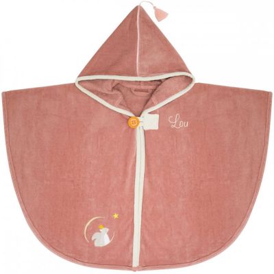 Poncho de bain marsala écureuil personnalisable (0-5 ans)