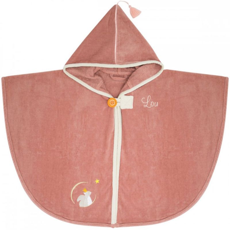 Poncho de bain marsala écureuil personnalisable (0-5 ans) L'oiseau bateau Produit 1