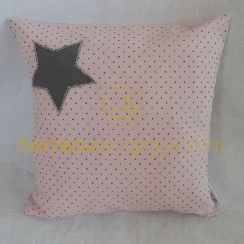 Petit coussin Pois rose (23 x 23 cm)  Le petit rien
