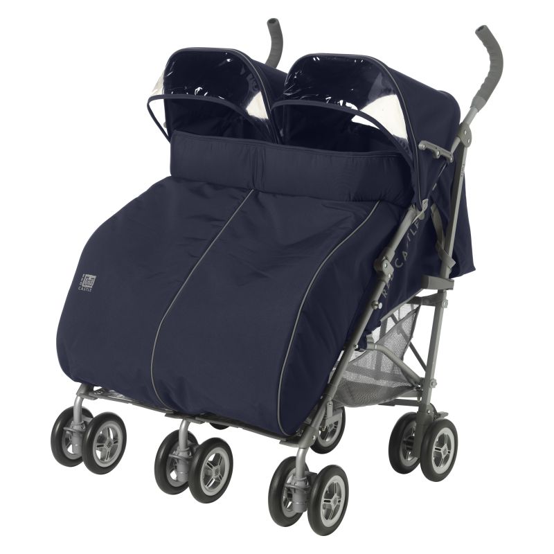 Tablier double pour poussette canne double Twixx marine Red Castle