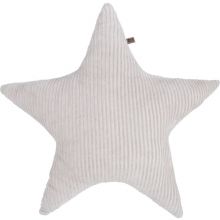 Coussin étoile teddy Sense gris caillou (45 cm)  par Baby's Only