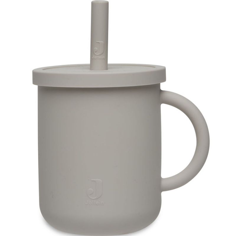 Tasse à paille en silicone Nougat Jollein