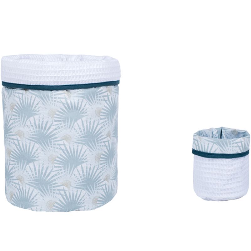Lot de 2 paniers de toilette Palmier céladon (20 x 20 cm) BB & Co