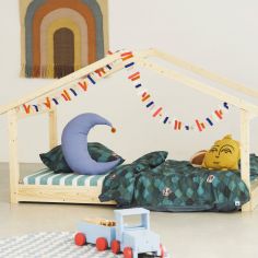 Lit cabane Star Light 1 finition bois brut (90 x 200 cm)